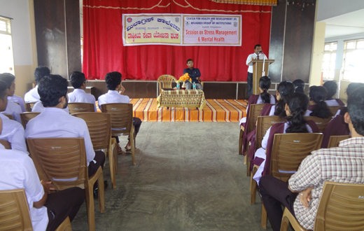 Session on stress at Milagres college
